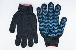 Перчатки х/б с ПВХ, 7,5 класс, черные от Фабрики перчаток.